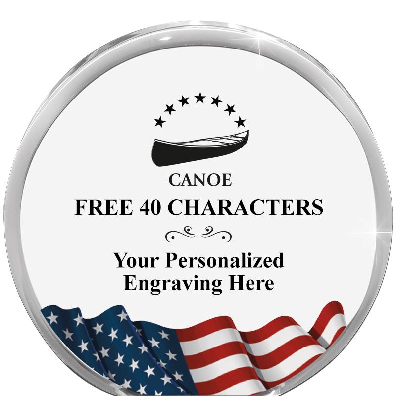 4" FLAG ORBIT ACRYLIC