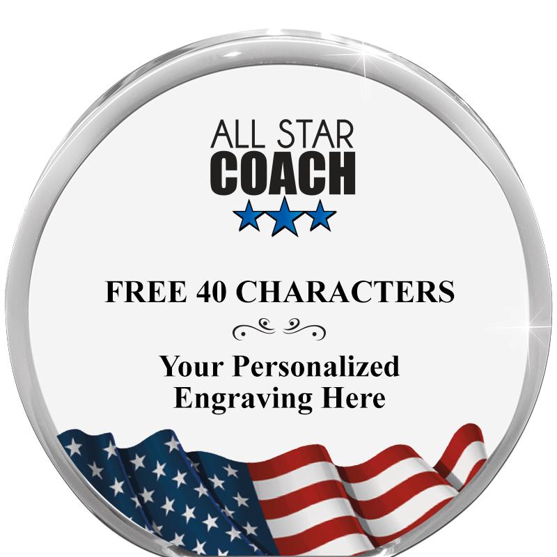 4" FLAG ORBIT ACRYLIC