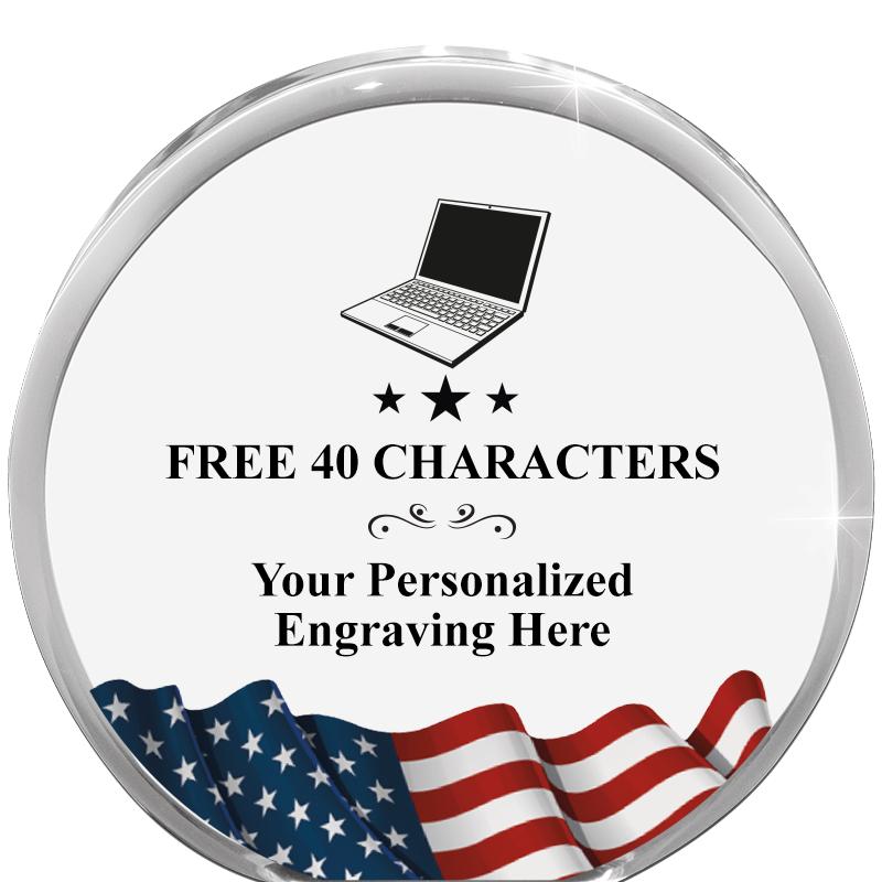 4" FLAG ORBIT ACRYLIC