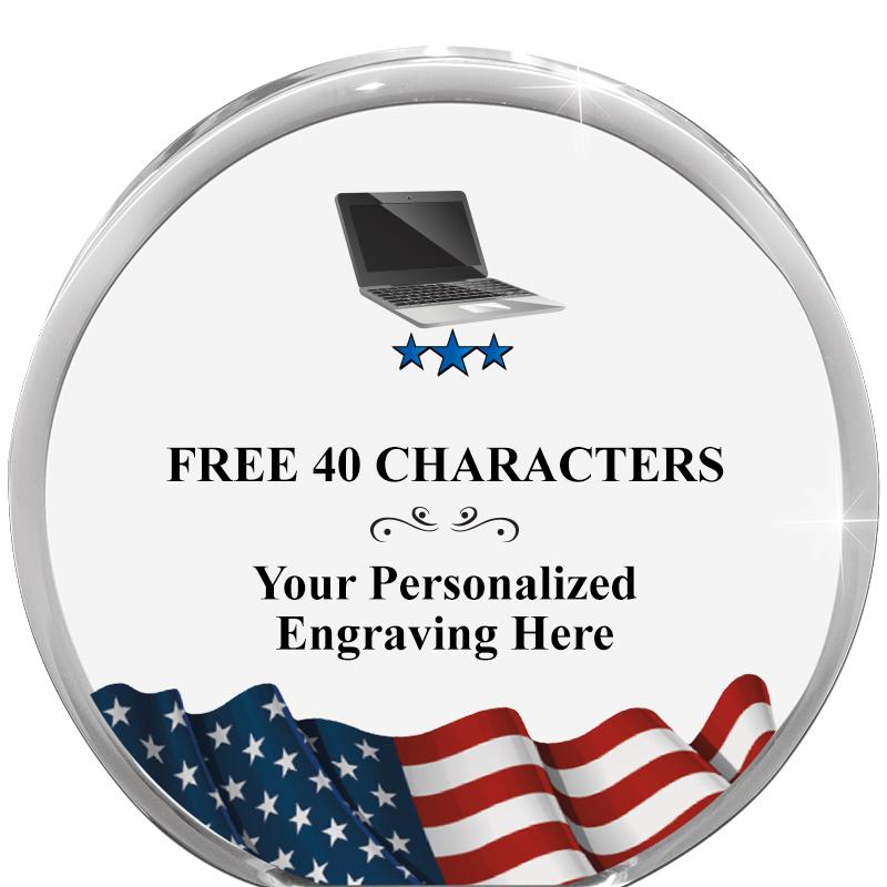 4" FLAG ORBIT ACRYLIC