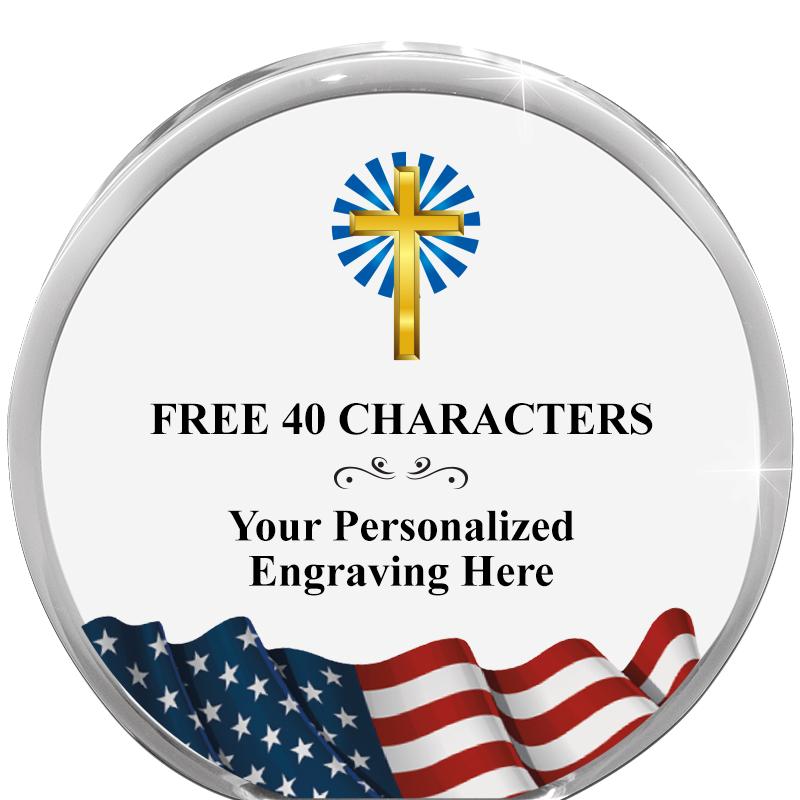 4" FLAG ORBIT ACRYLIC