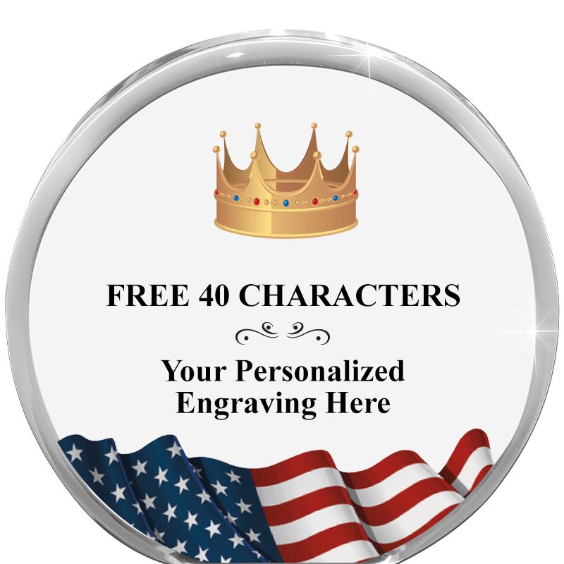 4" FLAG ORBIT ACRYLIC