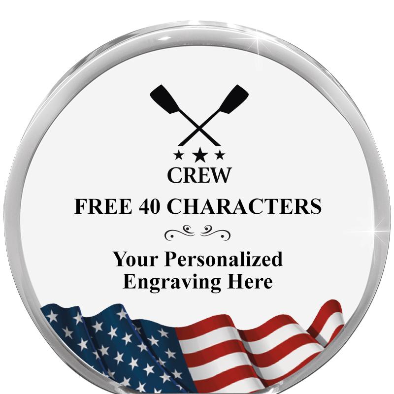 4" FLAG ORBIT ACRYLIC