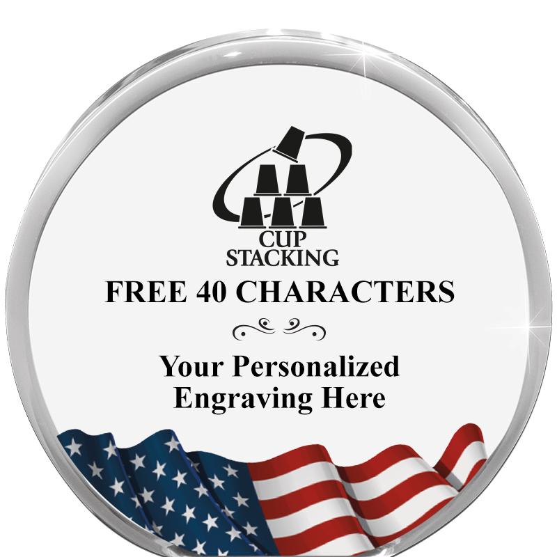 4" FLAG ORBIT ACRYLIC