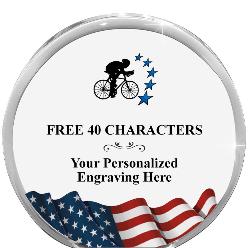 4" FLAG ORBIT ACRYLIC