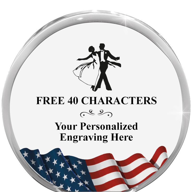 4" FLAG ORBIT ACRYLIC