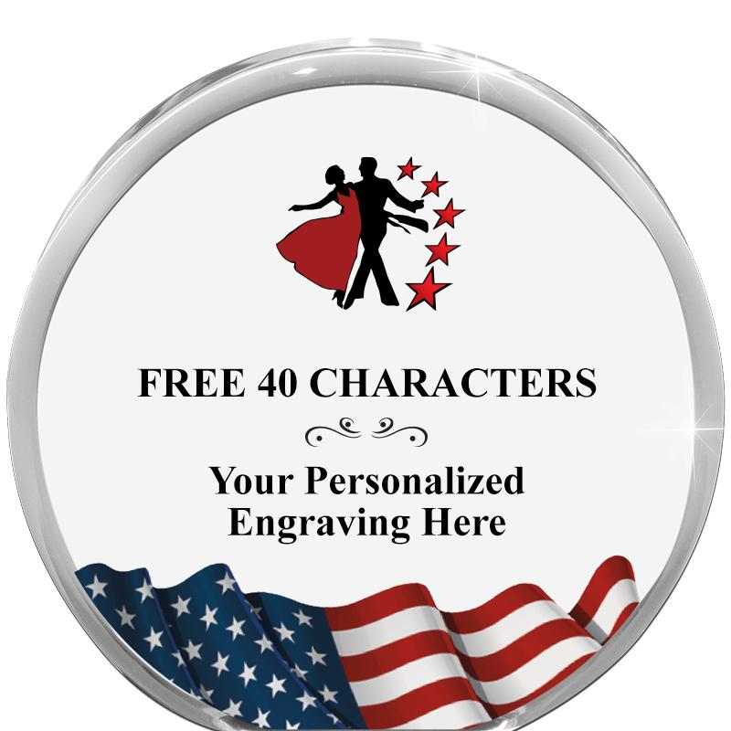 4" FLAG ORBIT ACRYLIC