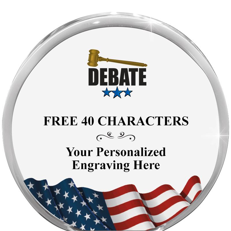 4" FLAG ORBIT ACRYLIC