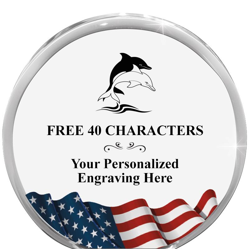 4" FLAG ORBIT ACRYLIC