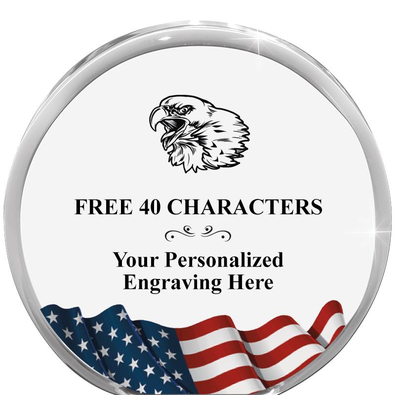 4" FLAG ORBIT ACRYLIC