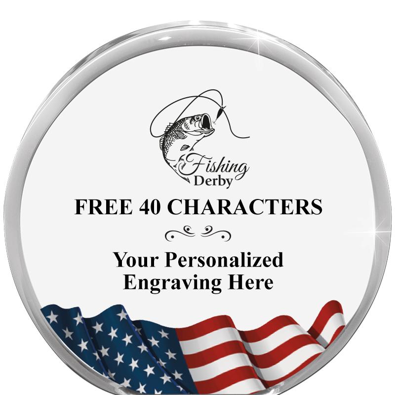 4" FLAG ORBIT ACRYLIC