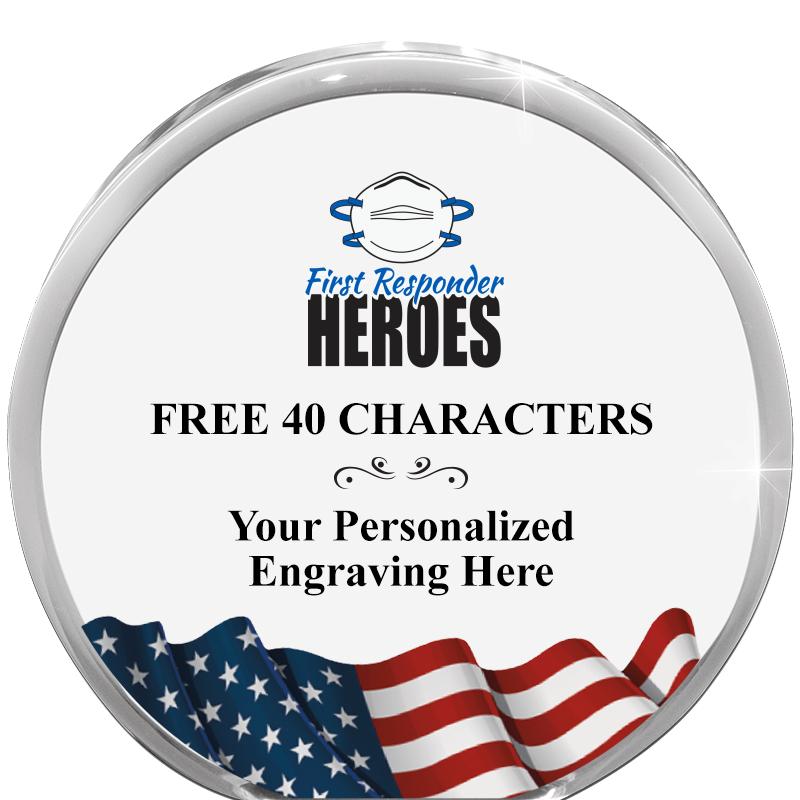 4" FLAG ORBIT ACRYLIC