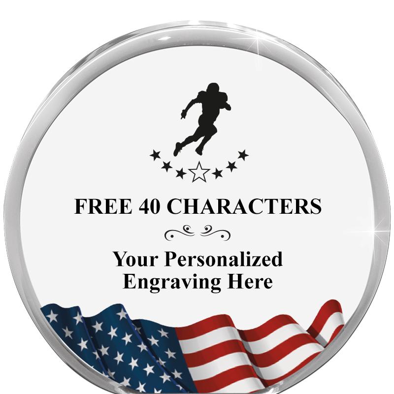 4" FLAG ORBIT ACRYLIC