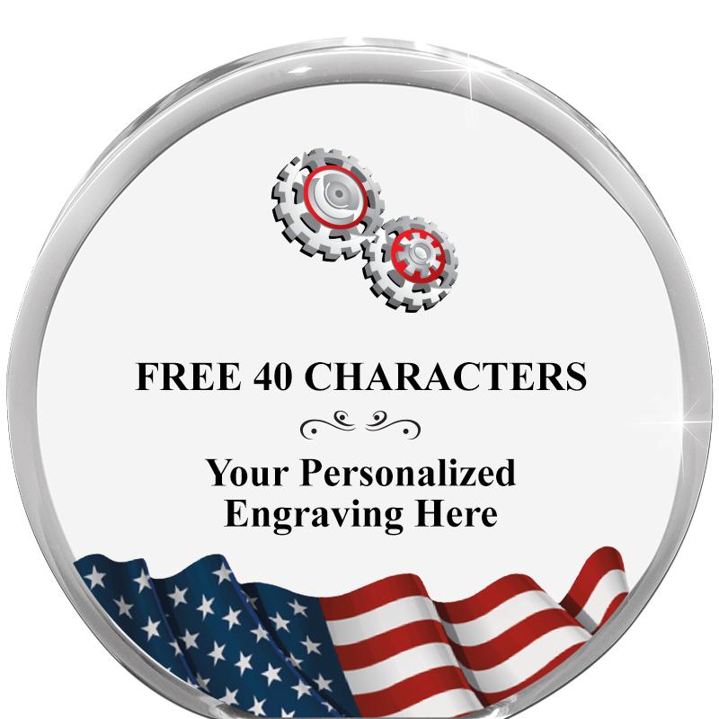 4" FLAG ORBIT ACRYLIC