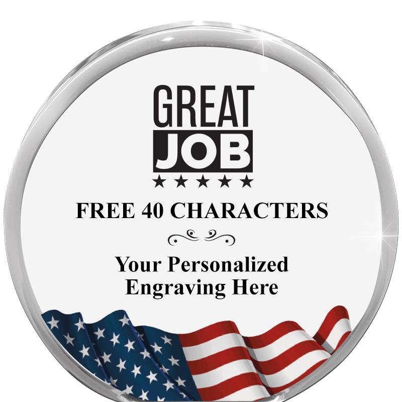 4" FLAG ORBIT ACRYLIC