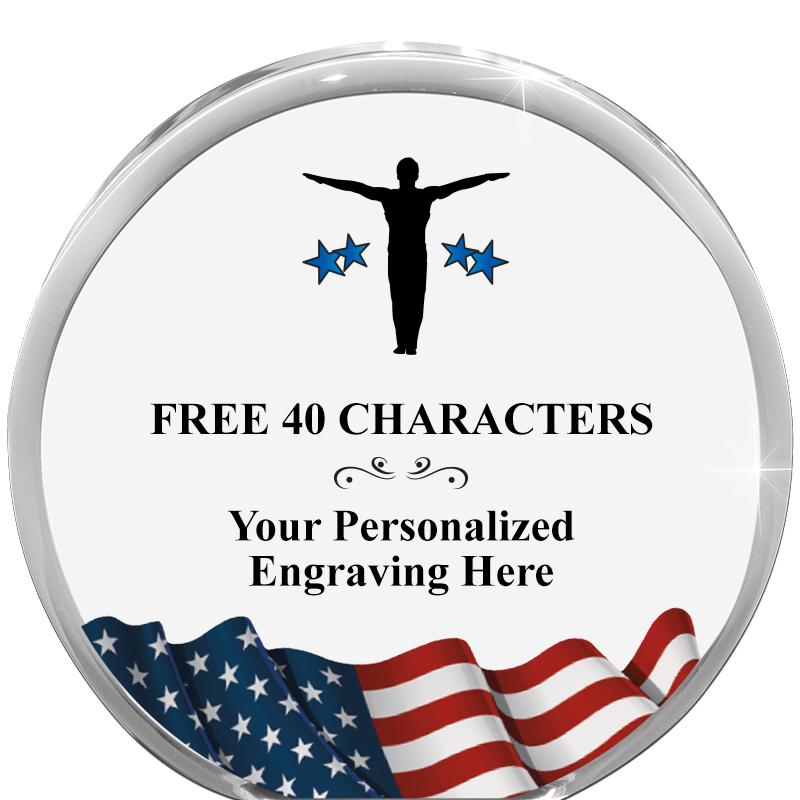 4" FLAG ORBIT ACRYLIC