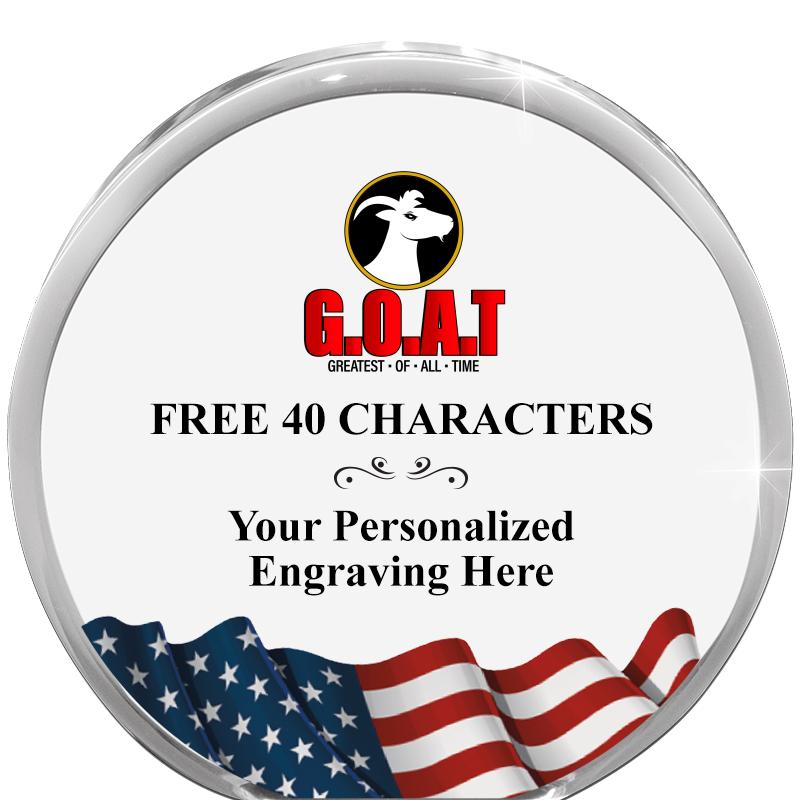 4" FLAG ORBIT ACRYLIC