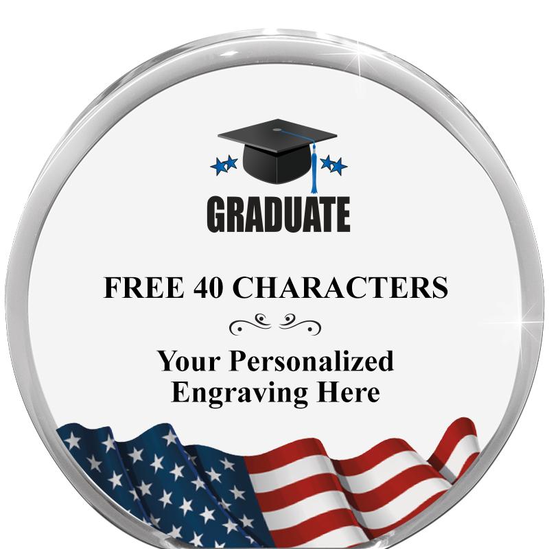 4" FLAG ORBIT ACRYLIC