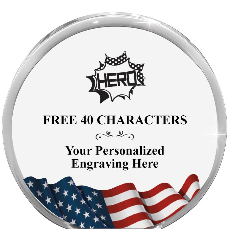 4" FLAG ORBIT ACRYLIC