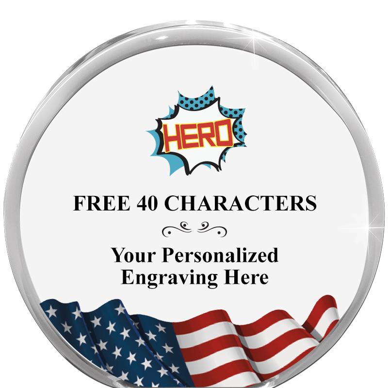 4" FLAG ORBIT ACRYLIC