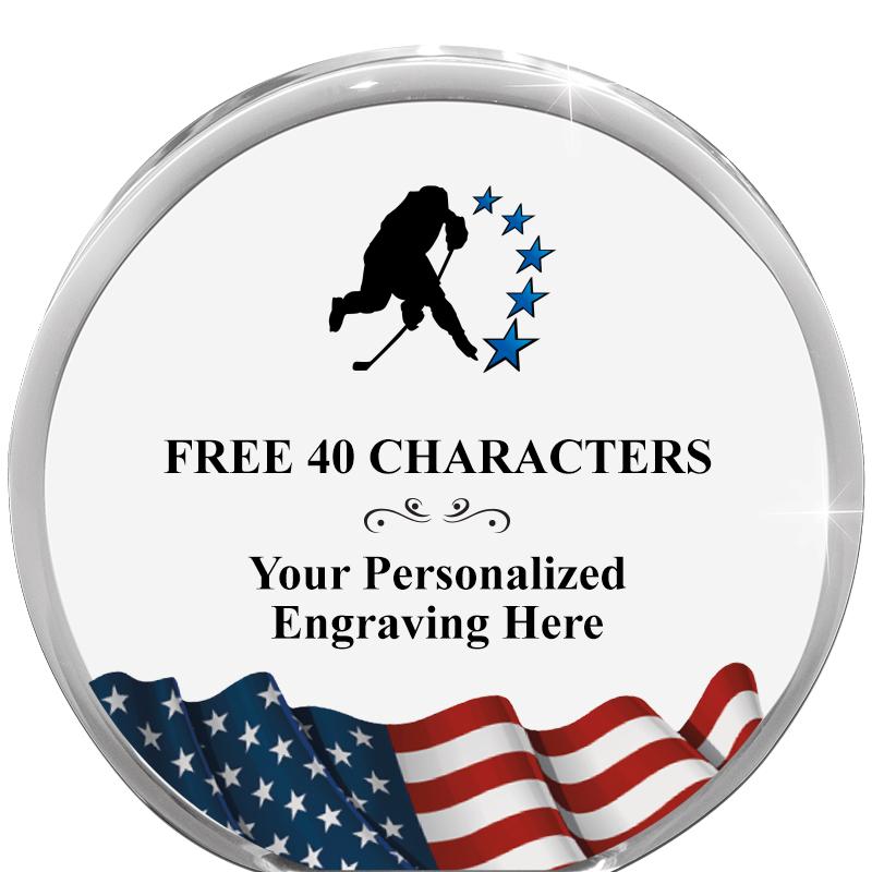 4" FLAG ORBIT ACRYLIC