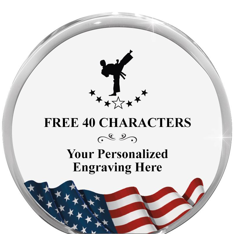 4" FLAG ORBIT ACRYLIC