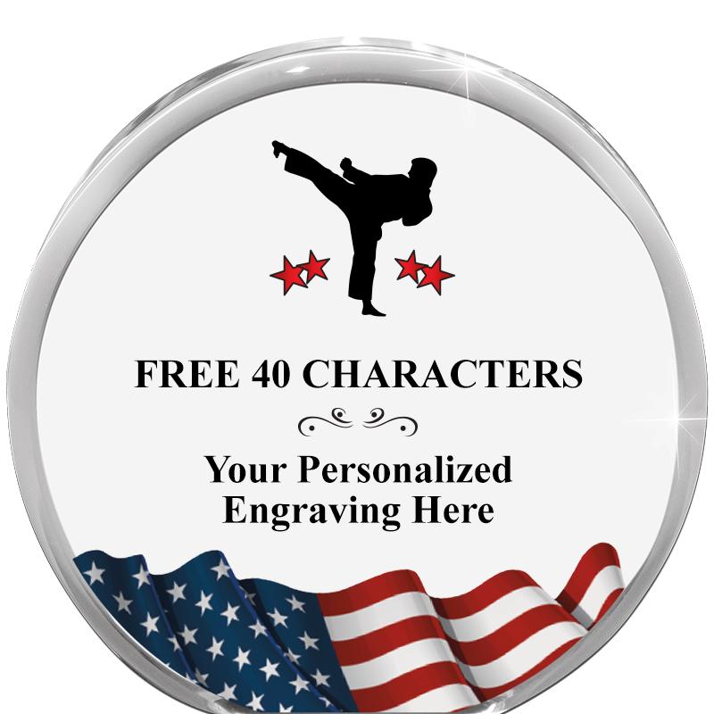 4" FLAG ORBIT ACRYLIC