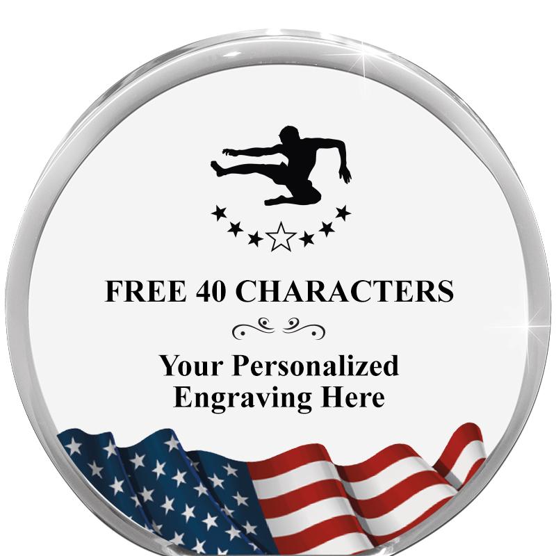 4" FLAG ORBIT ACRYLIC