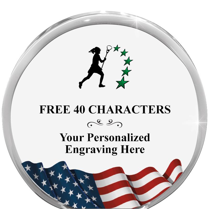 4" FLAG ORBIT ACRYLIC