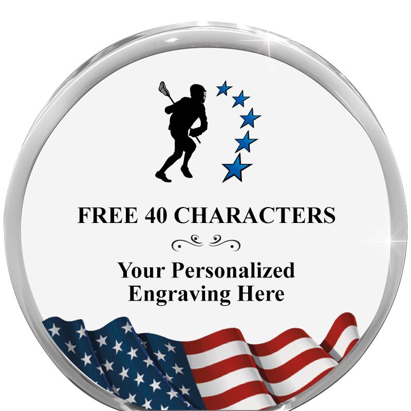 4" FLAG ORBIT ACRYLIC