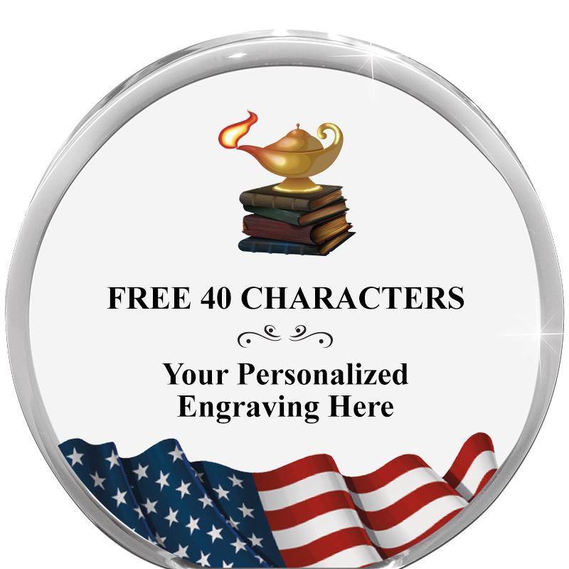 4" FLAG ORBIT ACRYLIC