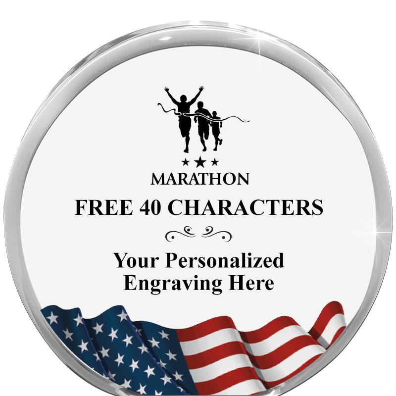 4" FLAG ORBIT ACRYLIC