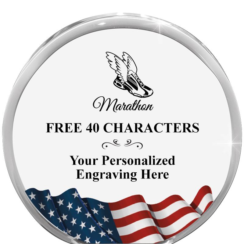 4" FLAG ORBIT ACRYLIC