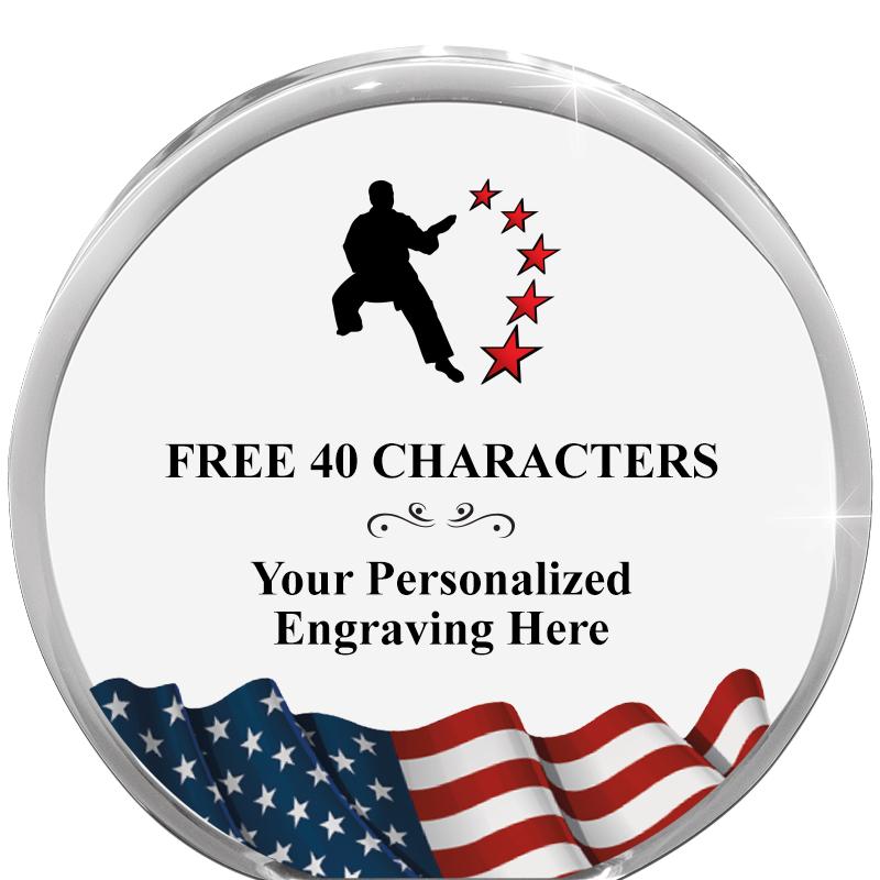 4" FLAG ORBIT ACRYLIC