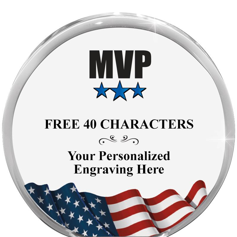 4" FLAG ORBIT ACRYLIC