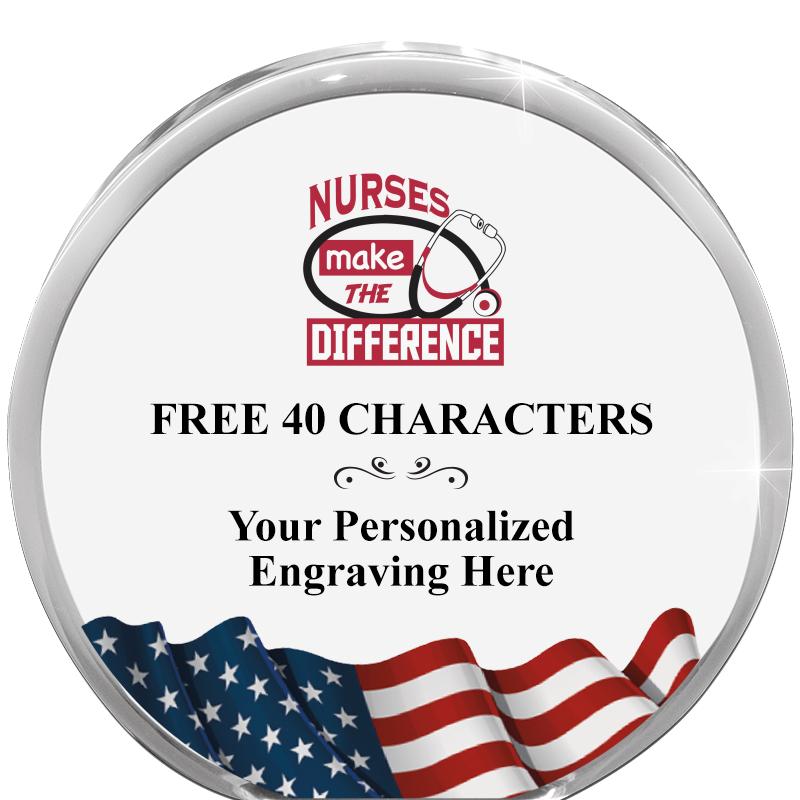 4" FLAG ORBIT ACRYLIC