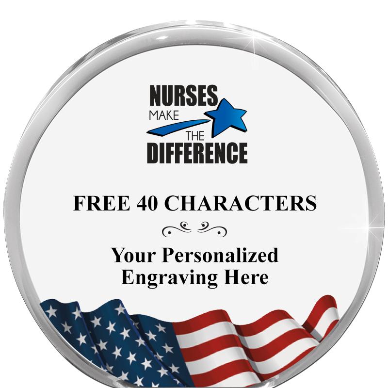 4" FLAG ORBIT ACRYLIC