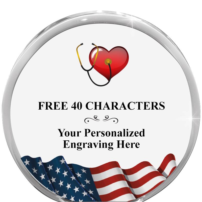 4" FLAG ORBIT ACRYLIC