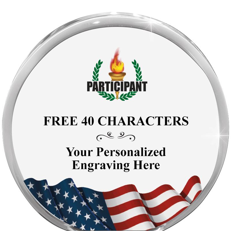 4" FLAG ORBIT ACRYLIC