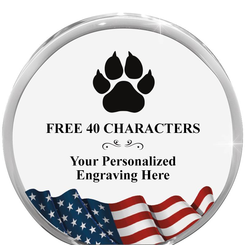 4" FLAG ORBIT ACRYLIC