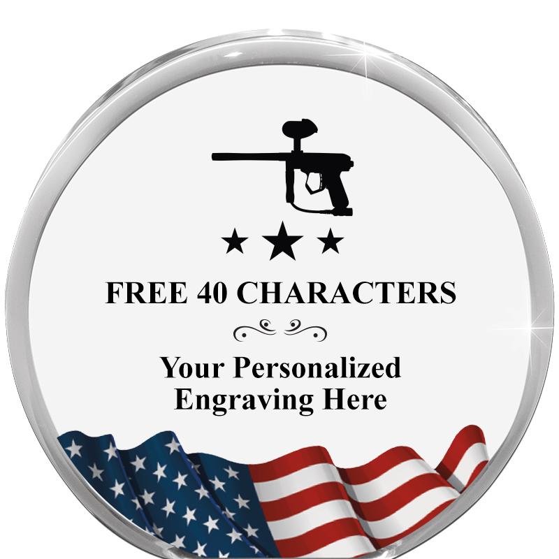 4" FLAG ORBIT ACRYLIC