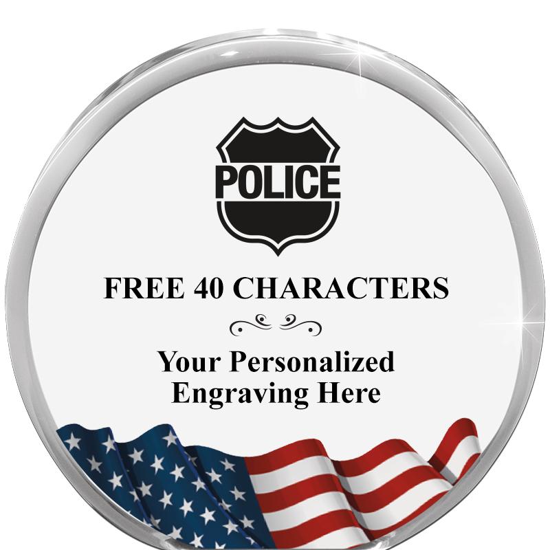 4" FLAG ORBIT ACRYLIC