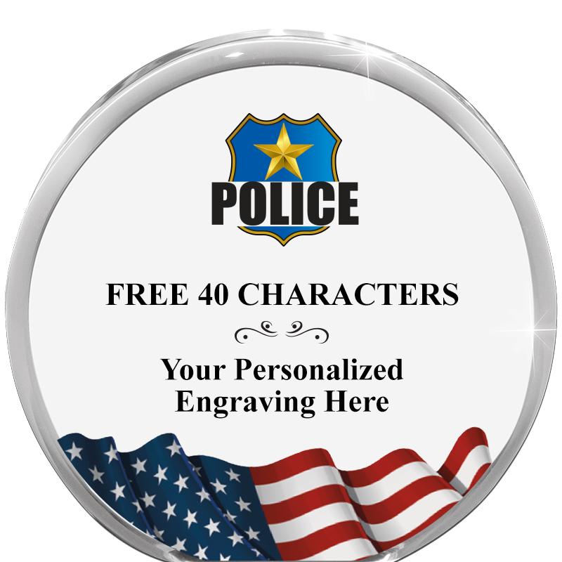 4" FLAG ORBIT ACRYLIC