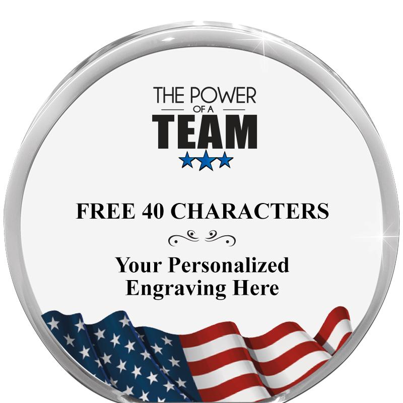 4" FLAG ORBIT ACRYLIC