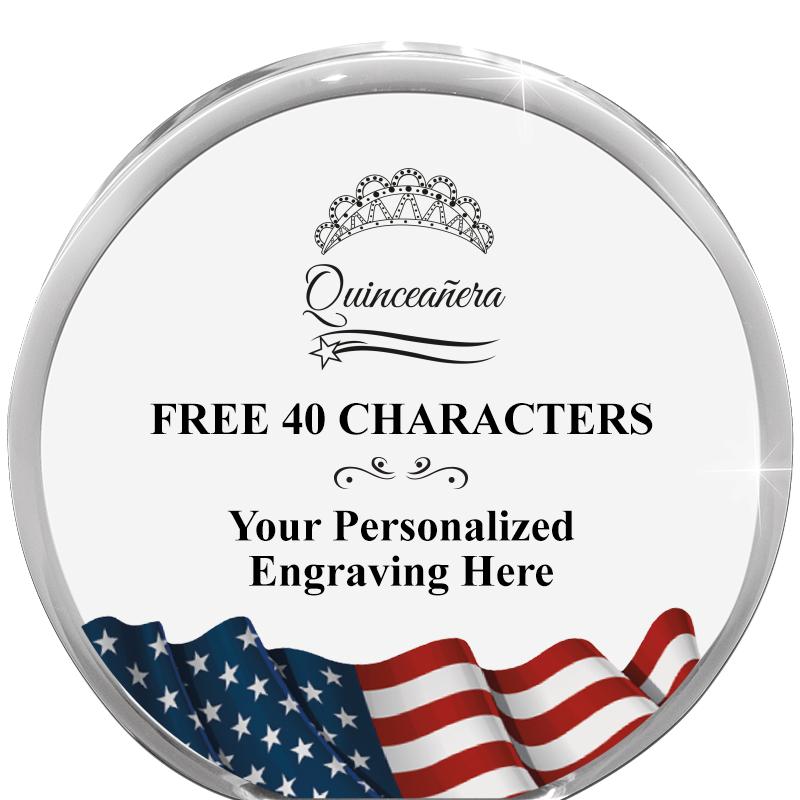 4" FLAG ORBIT ACRYLIC