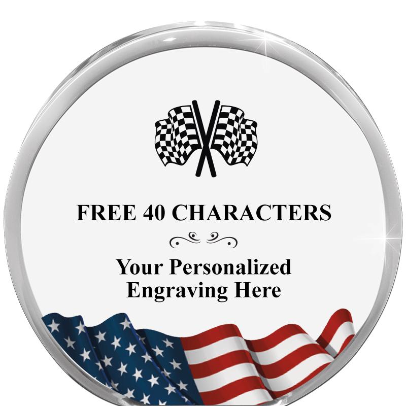 4" FLAG ORBIT ACRYLIC