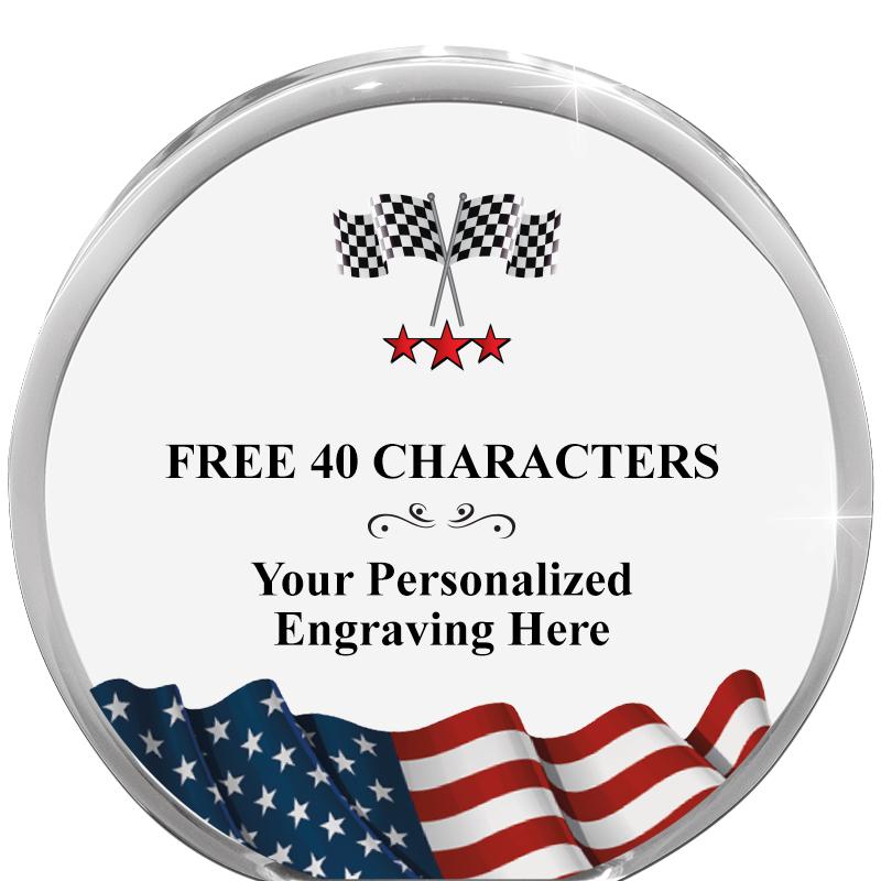 4" FLAG ORBIT ACRYLIC