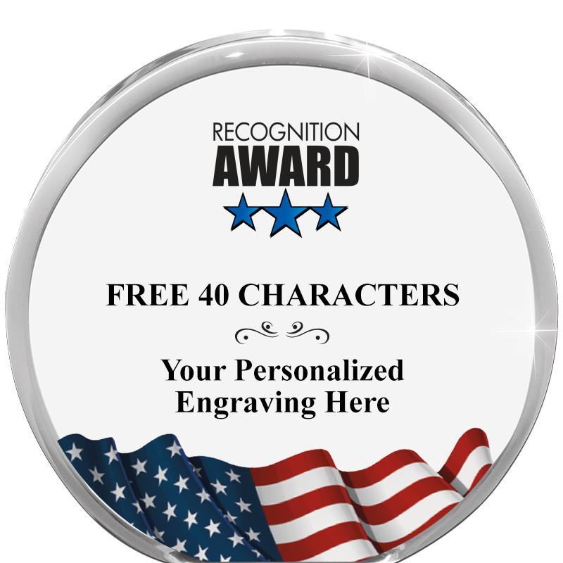 4" FLAG ORBIT ACRYLIC