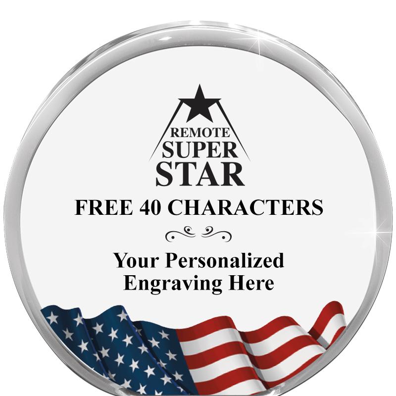 4" FLAG ORBIT ACRYLIC