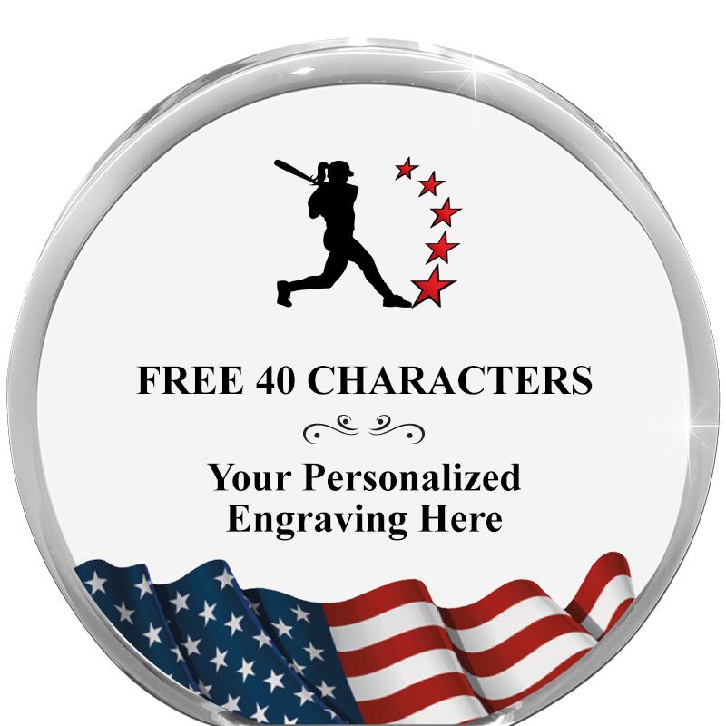 4" FLAG ORBIT ACRYLIC